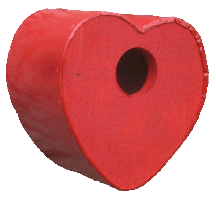 heart birdhouse left